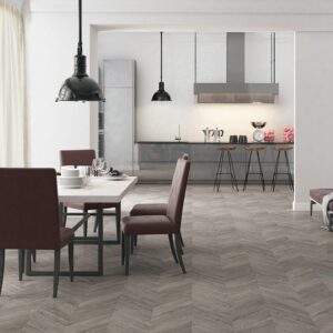Faus Masterpieces 8mm Chevron Grey Laminate Flooring