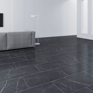 Faus Industry Tile 8mm Negro Marble Tile Laminate Flooring