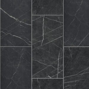 Faus Industry Tile 8mm Negro Marble Tile Laminate Flooring