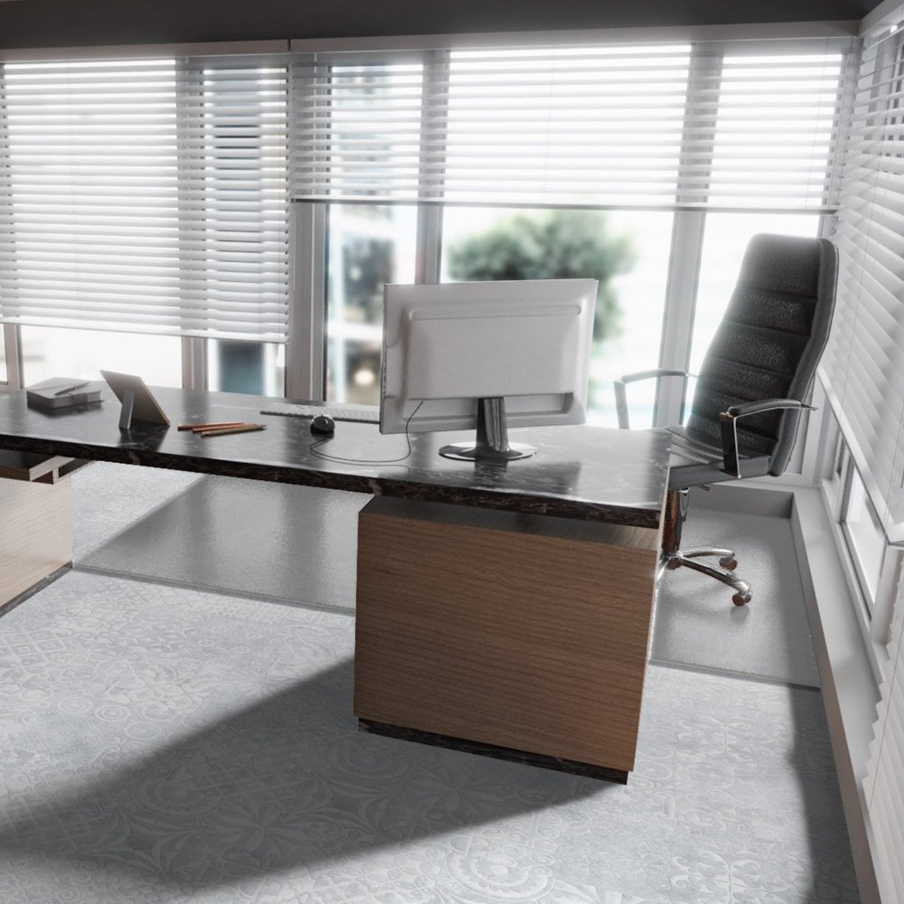 Falquon Flooring Quadraic 8mm Relief White Tile Laminate Flooring