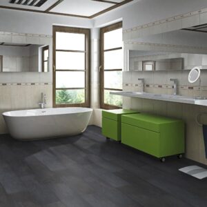 Liberty Floors Stellato 8mm Black Slate Tile Laminate Flooring