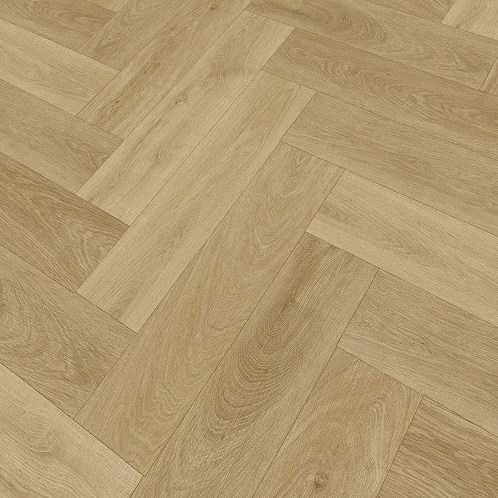 Liberty Floors Herringbone 5.5mm Light Oak Waterproof Rigid Vinyl Flooring (2074H)