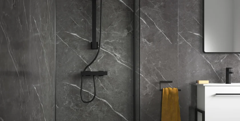 Splashpanel Premium Pietra Anthracite Gloss SPRE05 1000mm