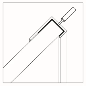 Showerwall Laminate End Trim Black Silk Et4