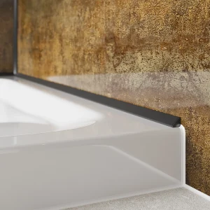 Showerwall Laminate 2450mm Black Pvc Sureseal (2part System)