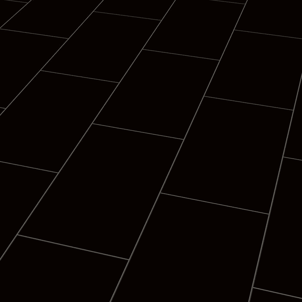 8mm Black High Gloss Tile Laminate Flooring (U190)