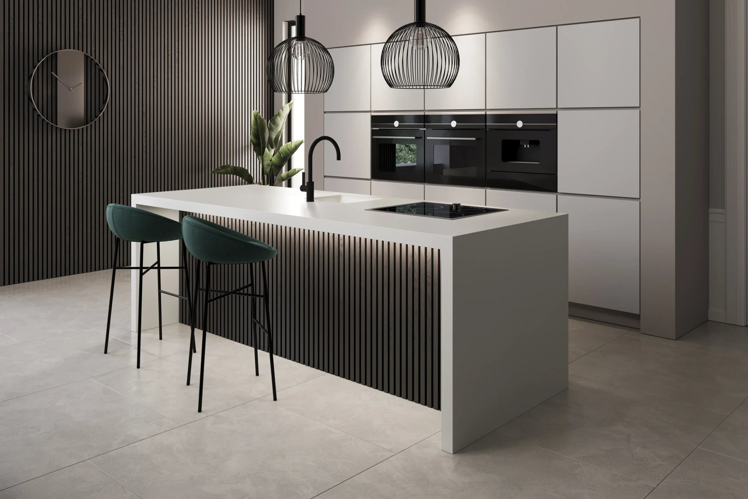 Feature Wall 3.0m Charcoal Oak FW3 - Image 3