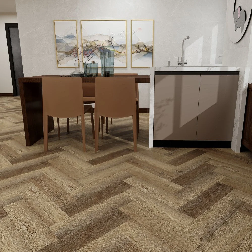 Liberty Floors Lifestyle 5.5mm Herringbone Farmhouse Oak Luxury Rigid Vinyl Flooring (SKU-305106)
