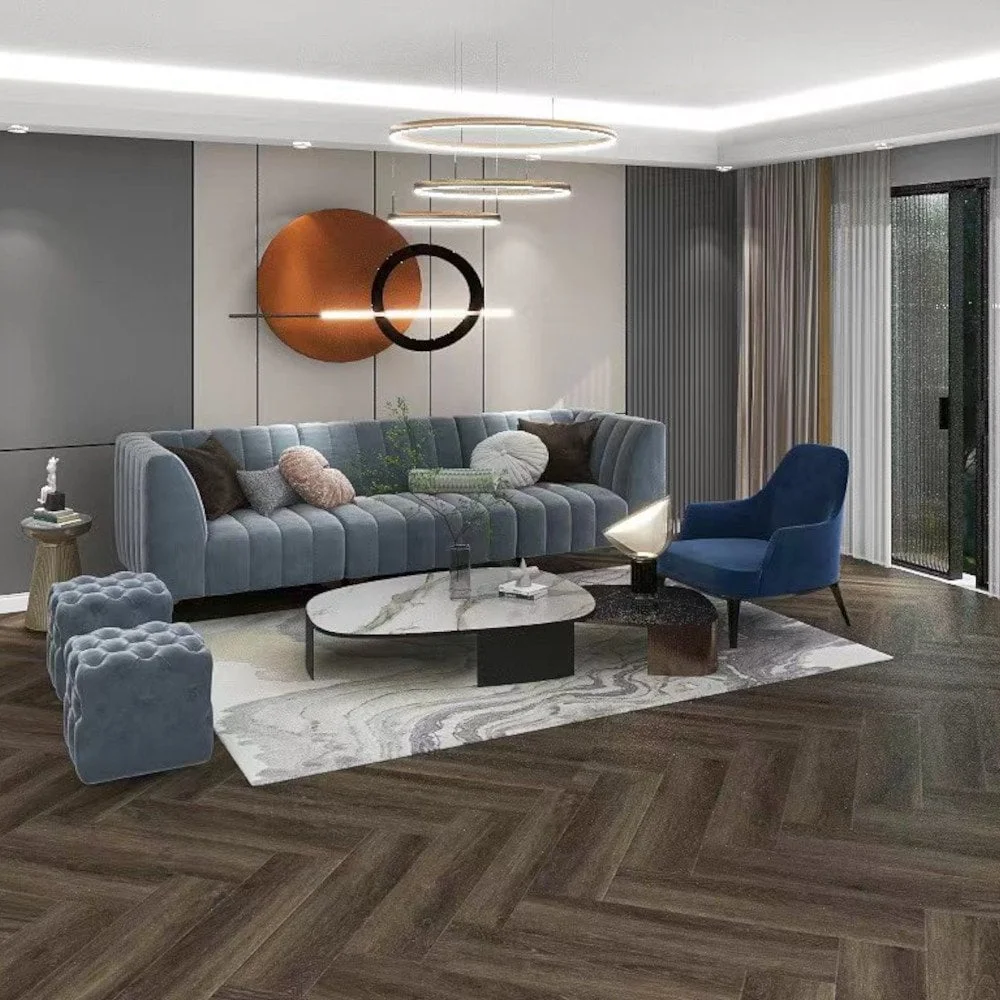Liberty Floors Lifestyle 5.5mm Herringbone New Forest Oak Luxury Rigid Vinyl Flooring (SKU-307816)