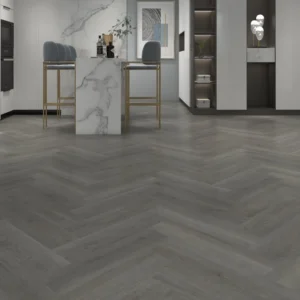 Liberty Floors Lifestyle 5.5mm Herringbone Steel City Grey Luxury Rigid Vinyl Flooring (SKU-305107)