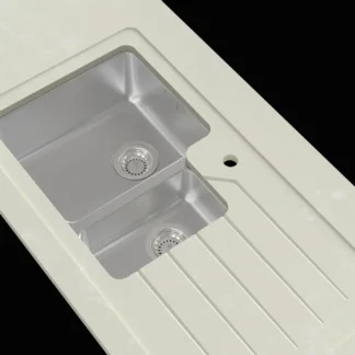 Minerva Copper Fleck S/Steel Sink Module R25 Sink Designer Bowl LHB 25mm 3050 X 650