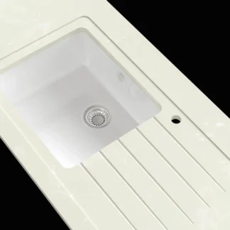 Minerva Travertine Haze Sink Module Acrylic Sink Super Large Bowl RHB 25mm 3050 X 650