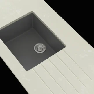 Minerva Calcutta White Sink Module Granite Sink Super RHB 25mm 3050 X 650