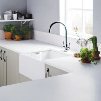 Minerva White Worktop 25mm 3050 X 600
