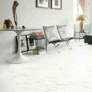 Quick-Step Alpha Oro Marble Carrara White LVT Flooring AVSTU40136