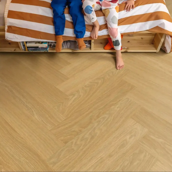 Quick-Step Alpha Ciro Herringbone Pure Oak Honey LVT Flooring AVHBU40360