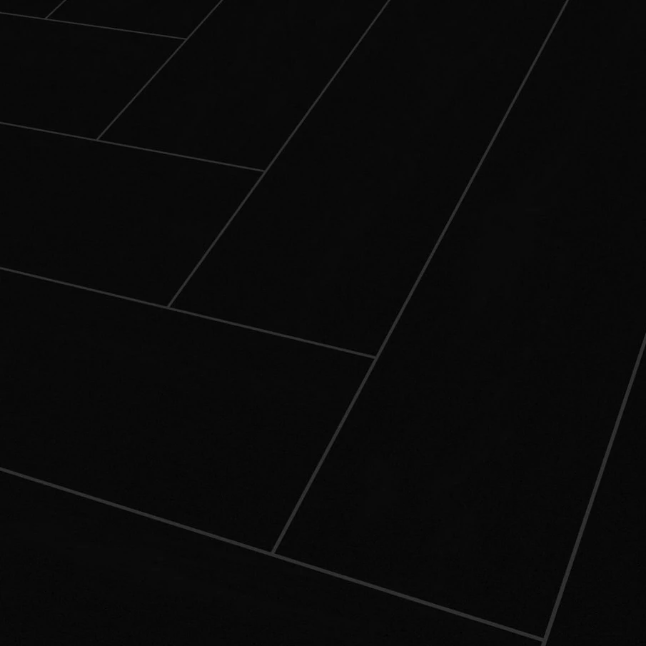 Falquon Flooring Herringbone 6mm SPC High Gloss Black Waterproof Vinyl U190
