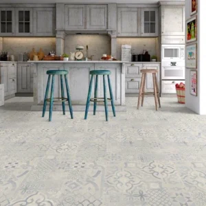 Faus Retro 8mm Laminate Blue Tile Flooring S177161