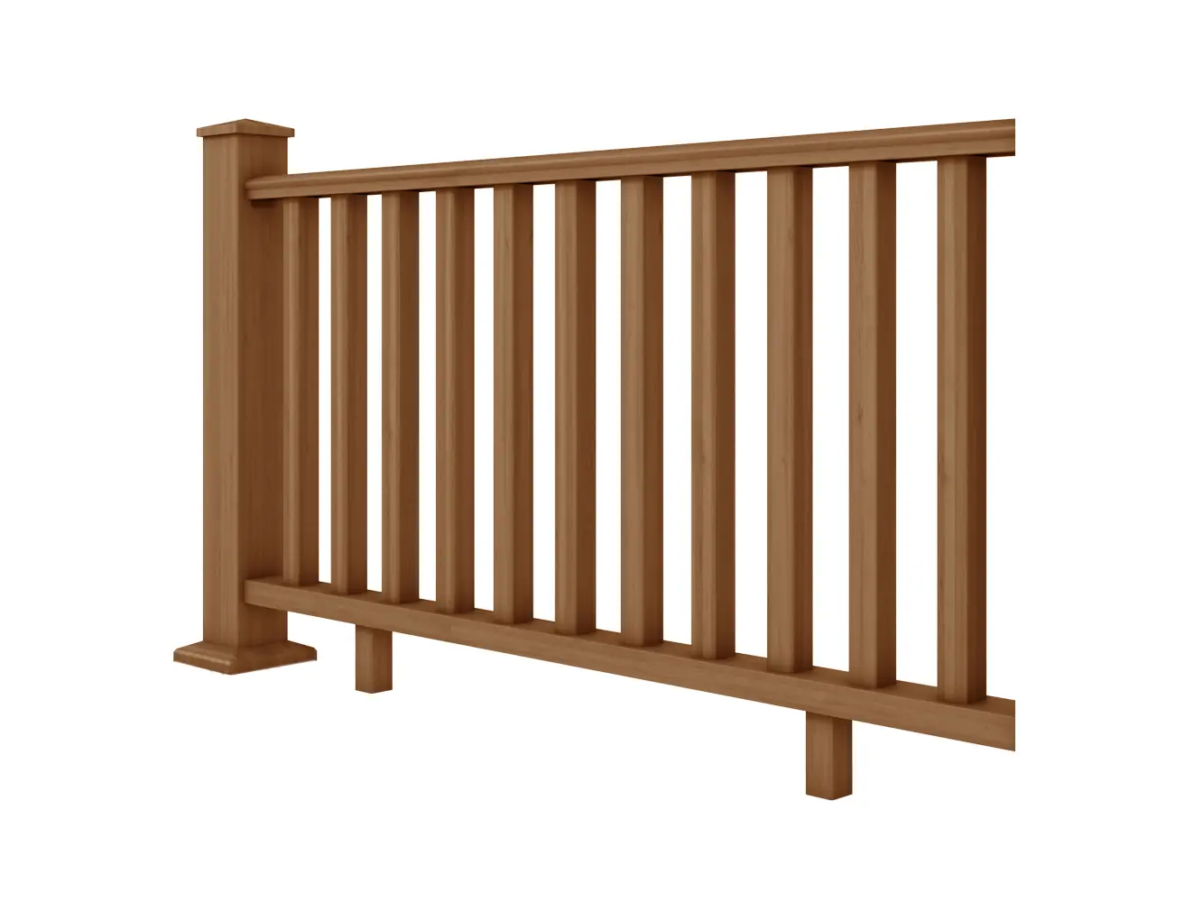 Guardian Composite Hand Rail Balustrade Post & Rail System 1.8m Module - Brown