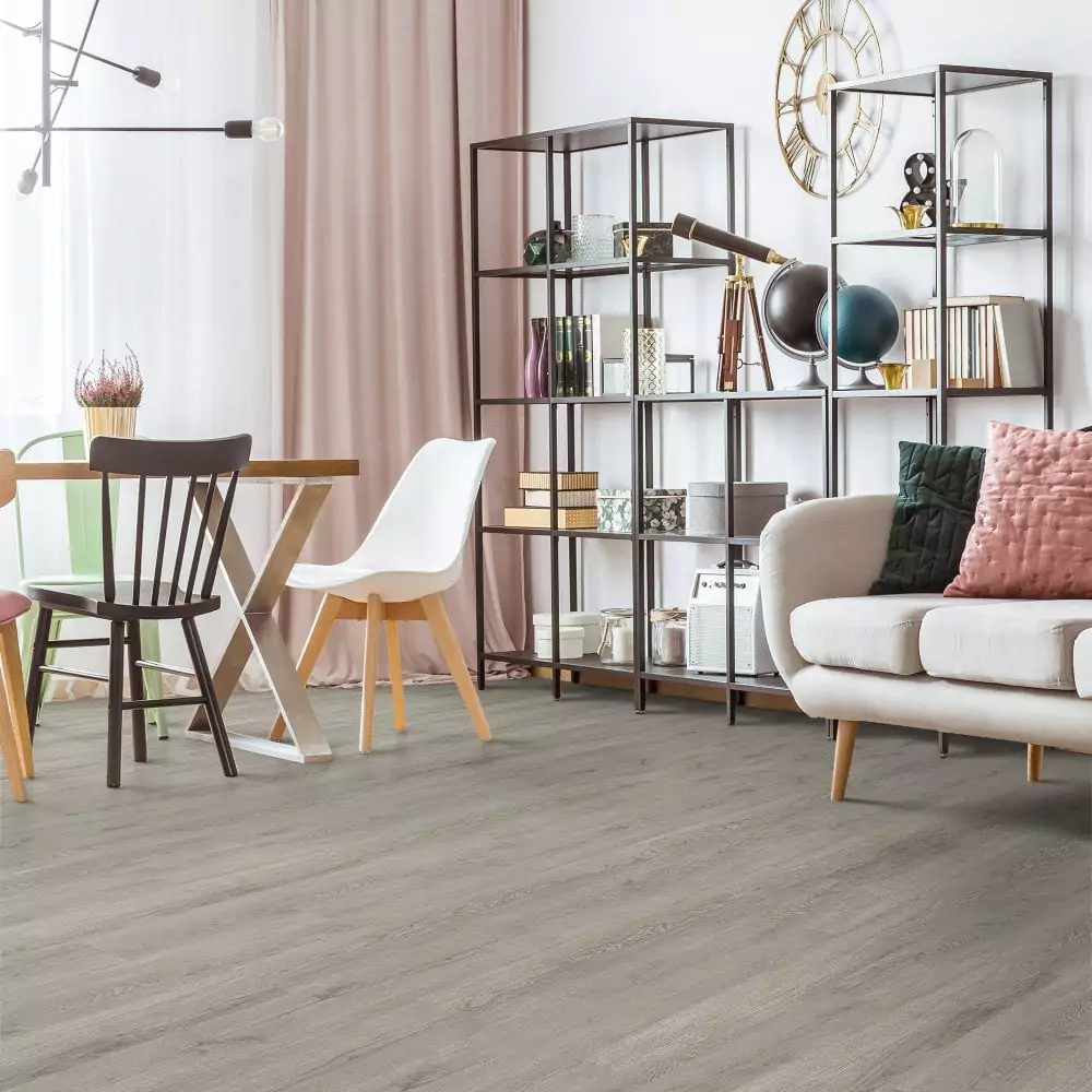 Liberty Floors Impressive 6mm SPC Steel City Grey Rigid Vinyl Flooring