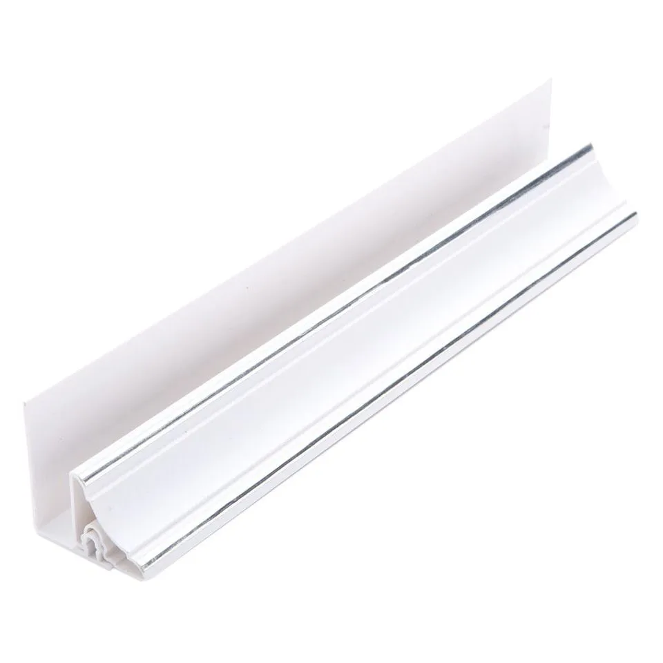 Guardian Wall Panel Accessories 2 Part Wall Ceiling Cove 8mm x 2.7m White / Chrome