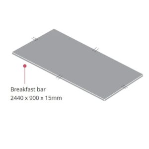 Metis Brown Fleck Breakfast Bar 2440 x 900 x 15mm