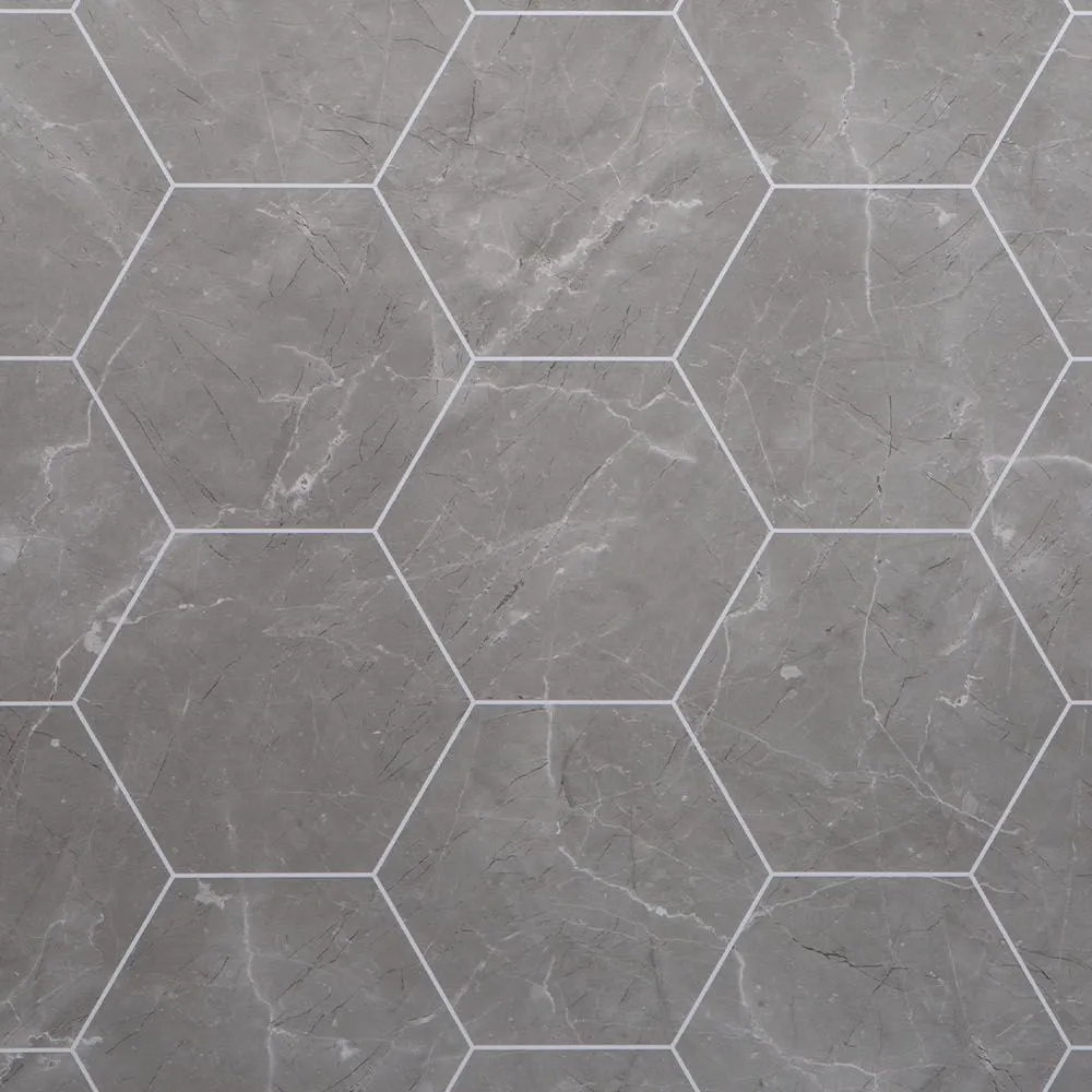 Guardian Neptune Grout Line 1000X2400mm Lunar Stone Hexagon Tile Matt