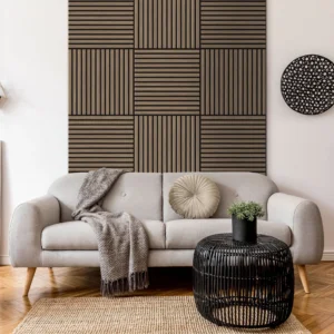 Liberty Elevation Acoustic Wall Panelling 600 x 600mm Light Walnut