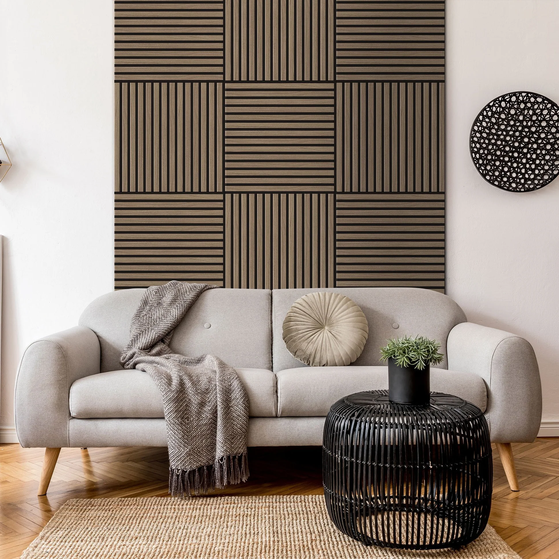 Liberty Elevation Acoustic Wall Panelling 600 x 600mm Light Walnut