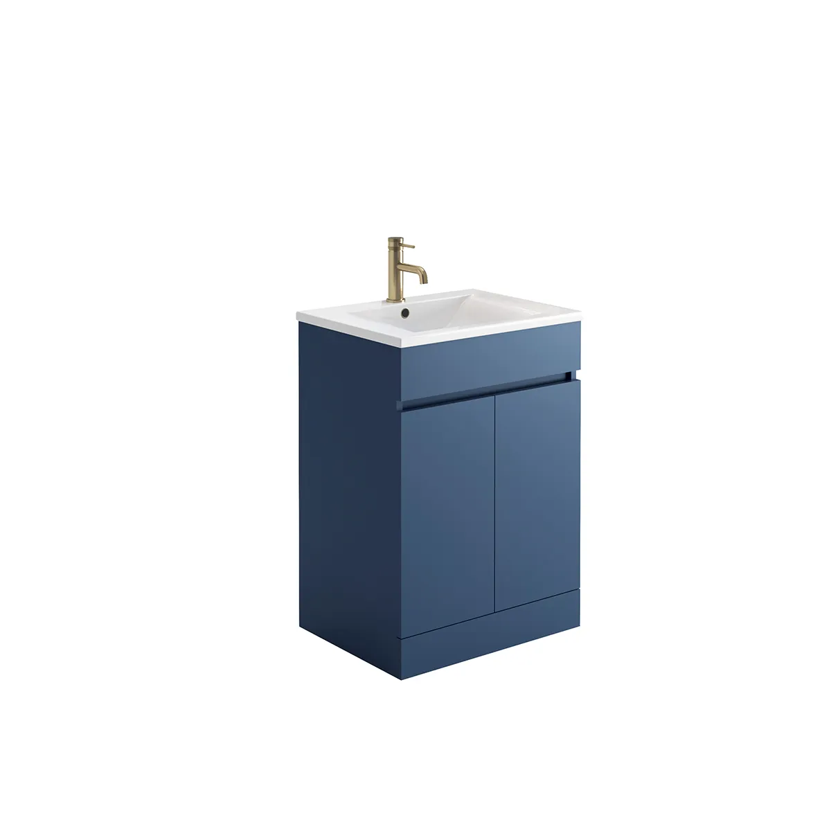 Scudo Empire 1100mm Vanity + WC Unit With R/H White L Shape Stone Basin - Matte Twilight Blue - Image 2
