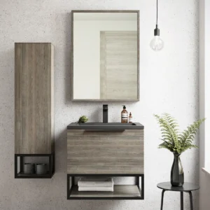Scudo Ambience 800mm x 600mm Mirror - Grey Oak