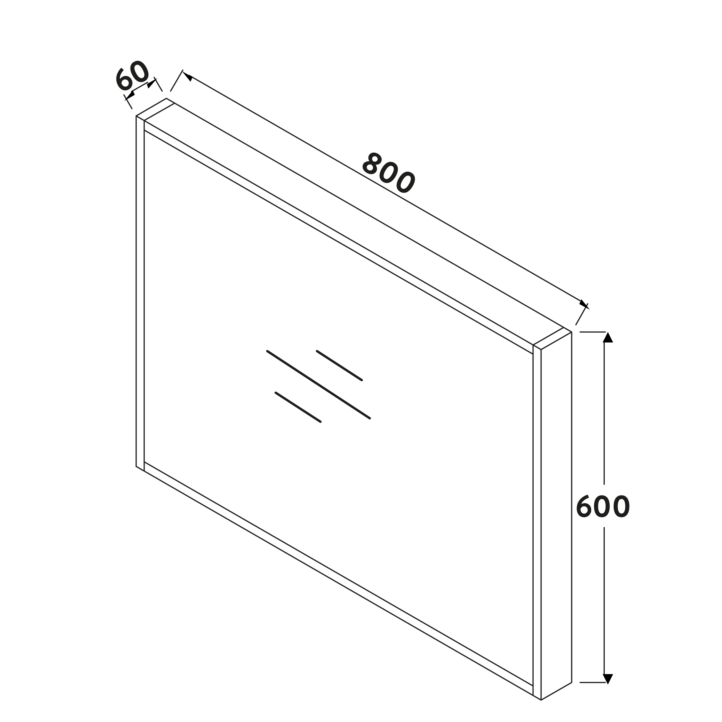 Scudo Ambience 800mm x 600mm Mirror - Matte Grey - Image 3