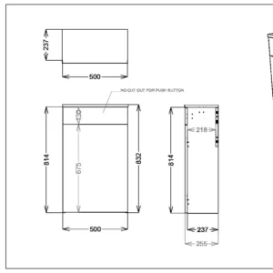 Scudo Aubrey 505mm x 800mm x 255mm Floorstanding WC Unit - Davos Oak