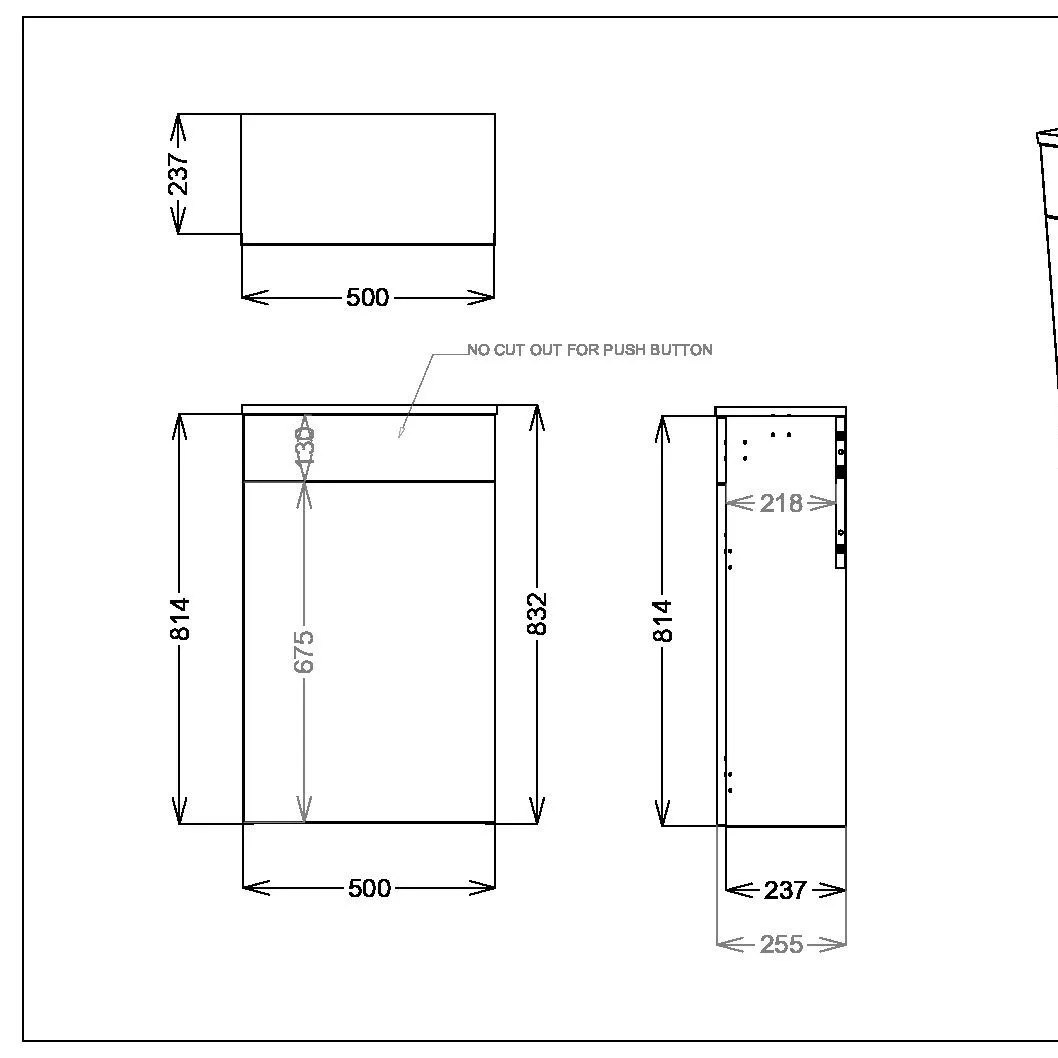 Scudo Aubrey 505mm x 800mm x 255mm Floorstanding WC Unit - Davos Oak - Image 2