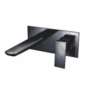 Scudo Muro Wall Mounted Bath Filler - Matte Black