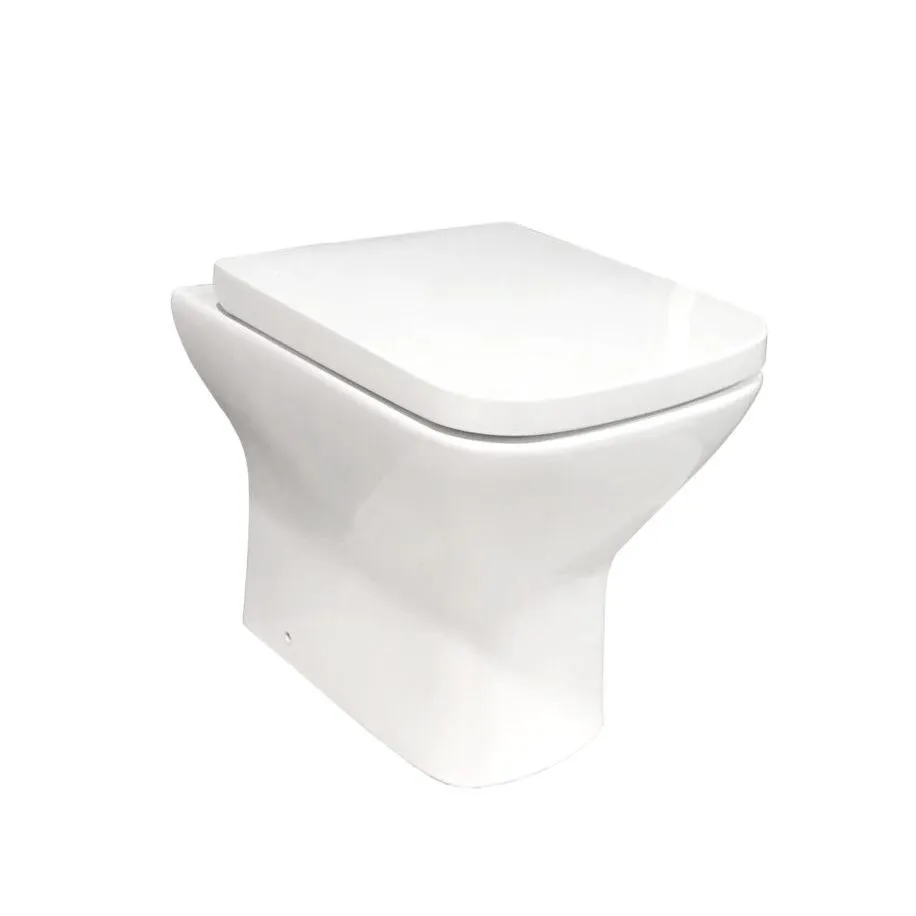 Scudo Porto Rimless Back To Wall Pan and Seat - White