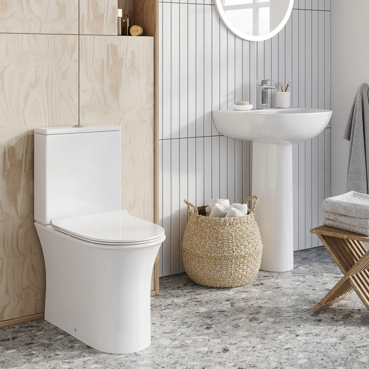 Scudo Deia Rimless Closed Back Complete WC - White - Image 3