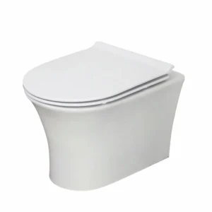 Scudo Deia Rimless Wall Hung Pan and Seat - White