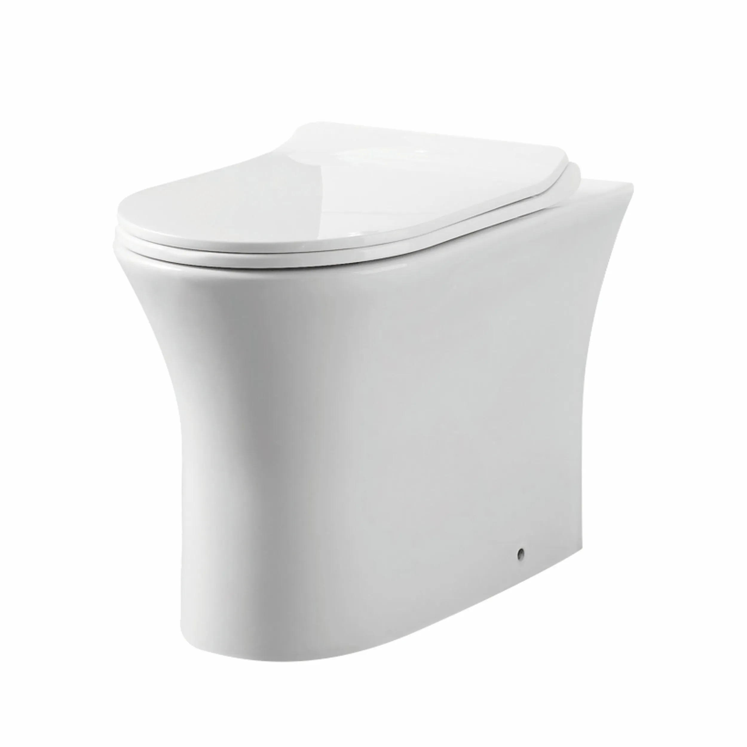 Scudo Deia Rimless Comfort Height BTW Pan and Seat - White