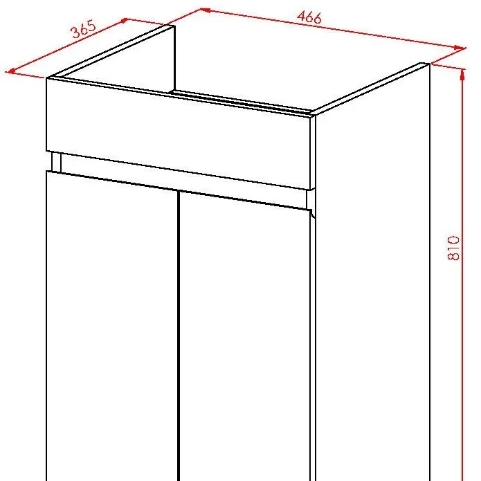 Scudo Empire 500mm Floor Standing Vanity Unit With White Basin - High Gloss White - Image 2