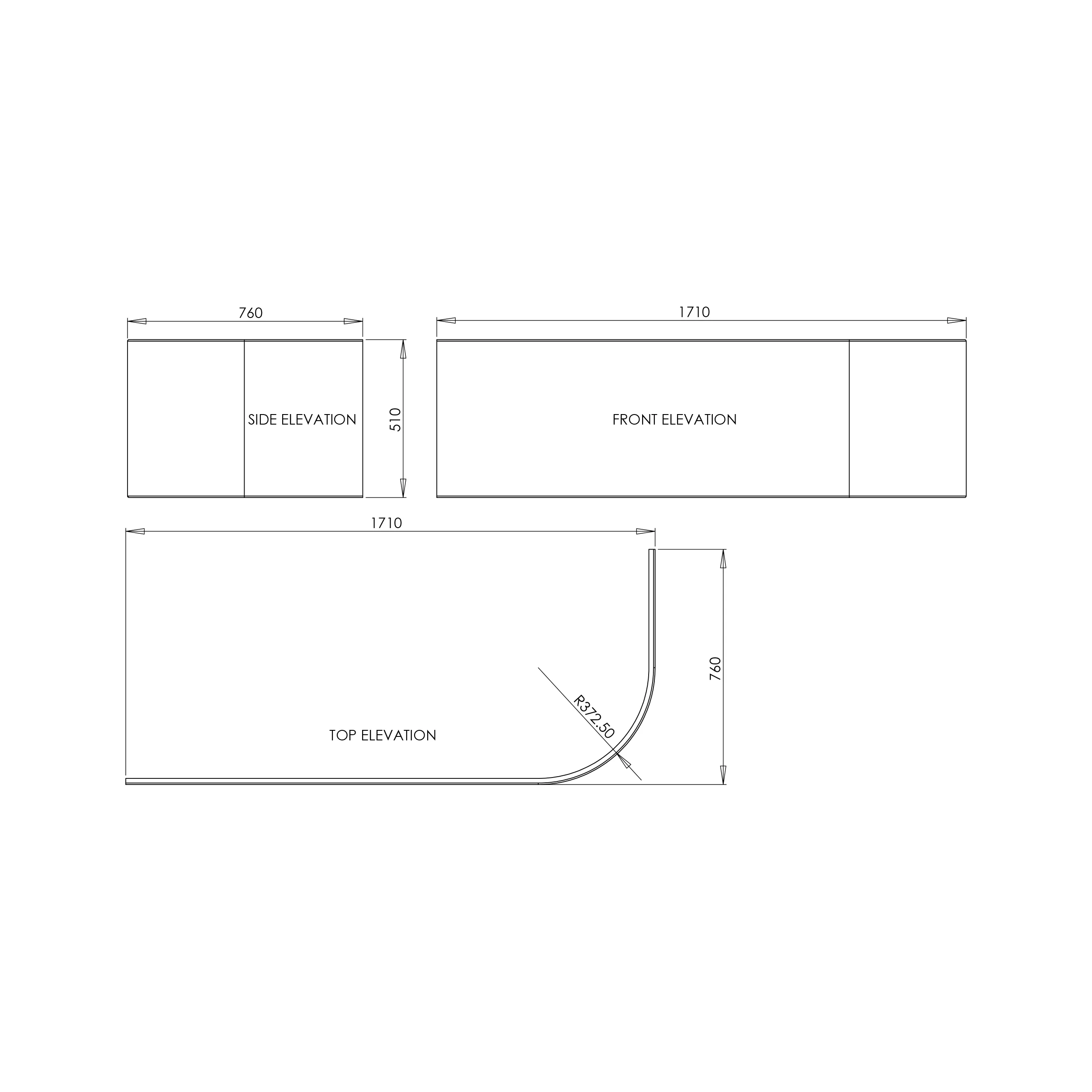 Scudo Labyrinth Freestanding Fluted BTW Bath - White - Image 2