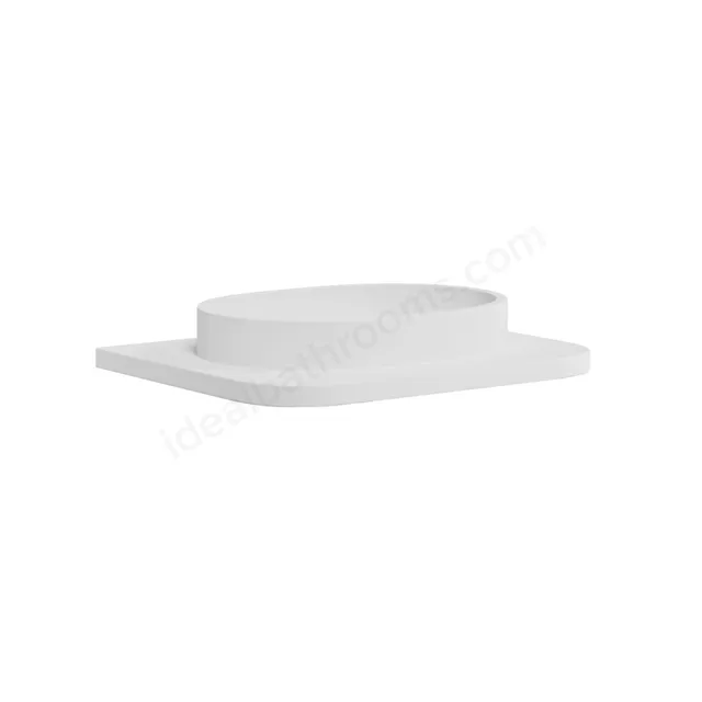 Scudo Linea Curve 600mm Vanity Unit With Brass Legs and White Basin - Matte Black - Image 2