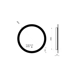 Scudo Lunar 600mm LED Mirror w/ Demister Pad