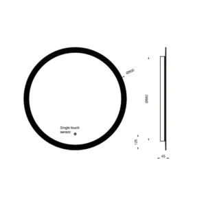 Scudo Lunar 800mm LED Mirror w/ Demister Pad