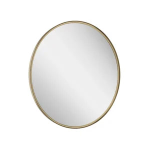 Scudo Macie 600mm LED Round Mirror - Brushed Brass