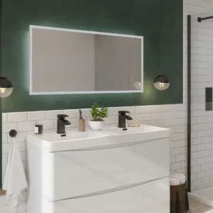 Scudo Mosca 1200mm x 600mm LED Mirror w/ Demister Pad & Shaver Socket
