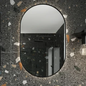 Scudo Aubrey 500mm x 800mm Square LED Mirror - Black