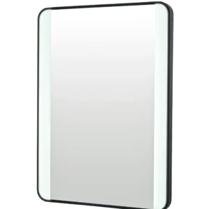 Scudo Mono 500mm x 700mm Soft Square Mirror w/ Demister & Colour Change - Matte Black