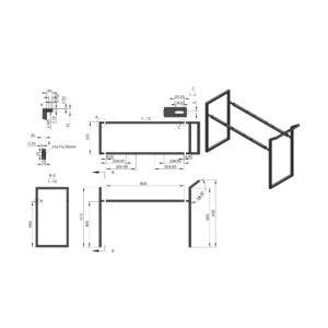 Scudo Muro Universal Frame For Wall Hung Units 500/600/800