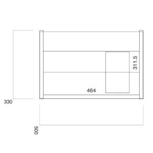 Scudo Muro 600mm Wall Hung Unit With White Ceramic Basin - Reed Green